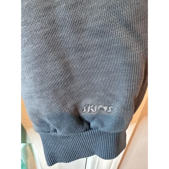 NEW SKIMS Boyfriend Small Fleece Slouchy Half Zip Pullover Sweatshirt Zircon - Picture 7 of 8